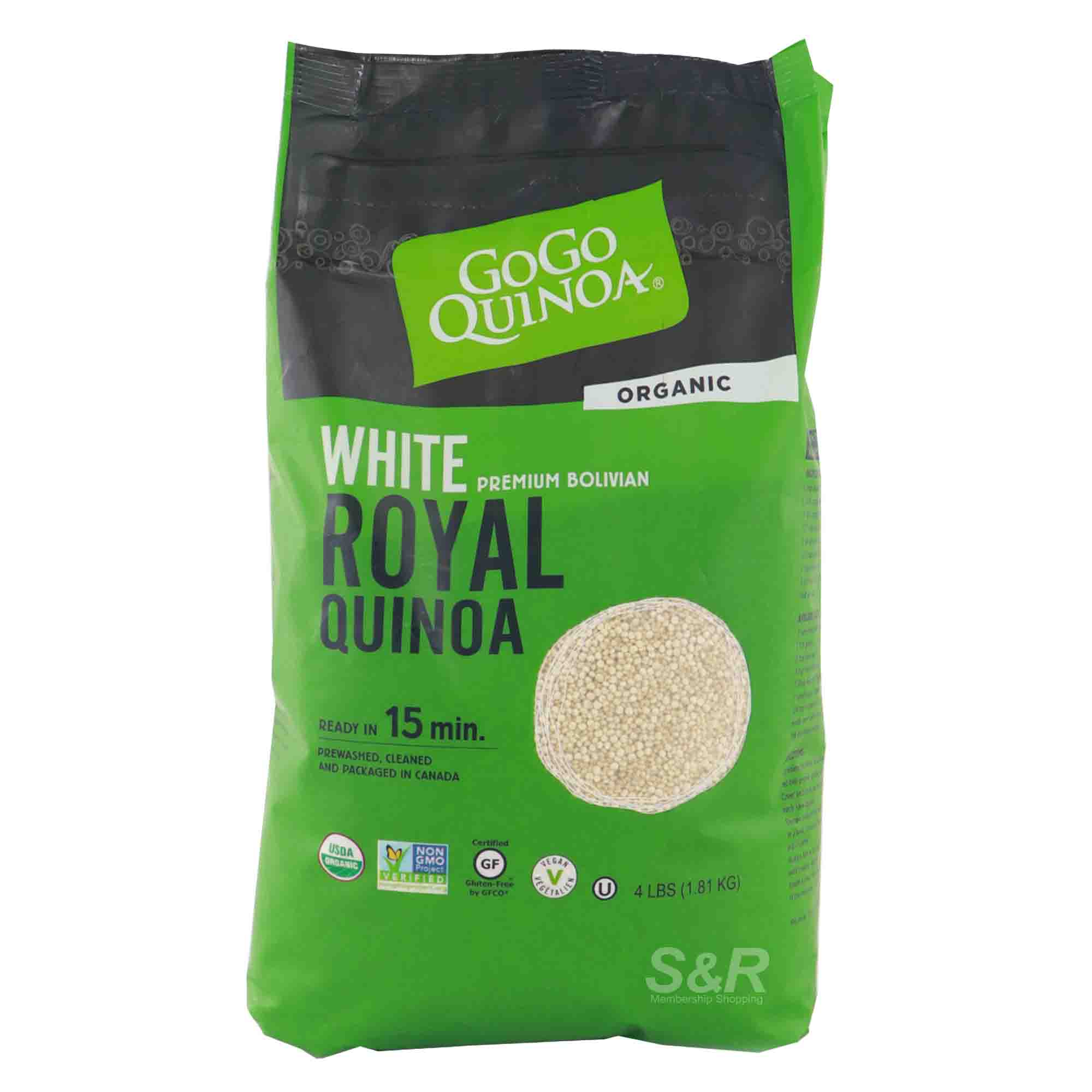 GoGo Quinoa Organic White Premium Bolivian Royal Quinoa 1.81kg